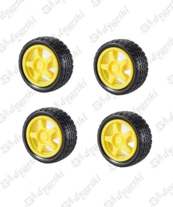 Robot Wheel 65mm BO Motor Wheel for Smart Car Arduino Robotics – Pack ...